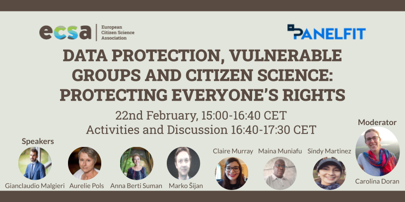 Webinar: Data protection, vulnerable groups and citizen science